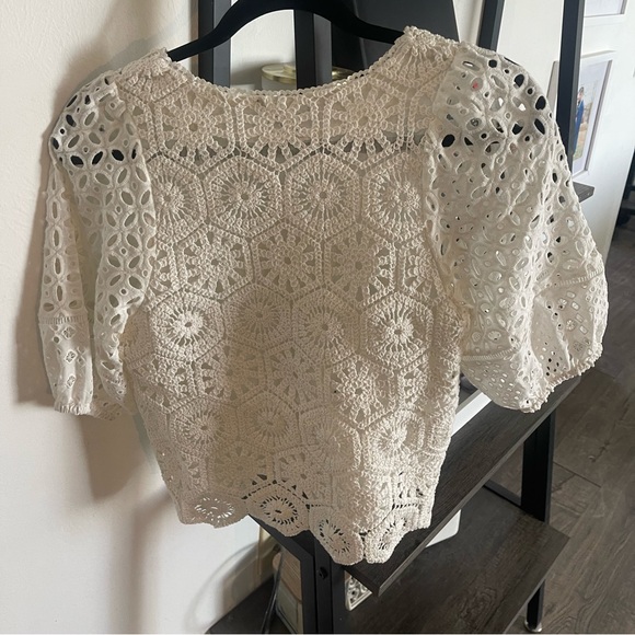 NWT Central Park West Bianca Poof Sleeve Top- Bride/Bridal - Picture 4 of 4